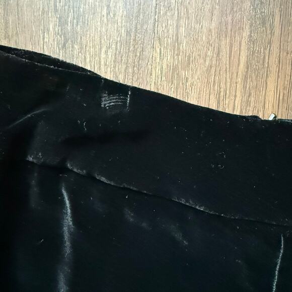 Barry Bricken Black Velvet Maxi Skirt Size 6 – Viscose Silk Blend - Picture 7 of 7